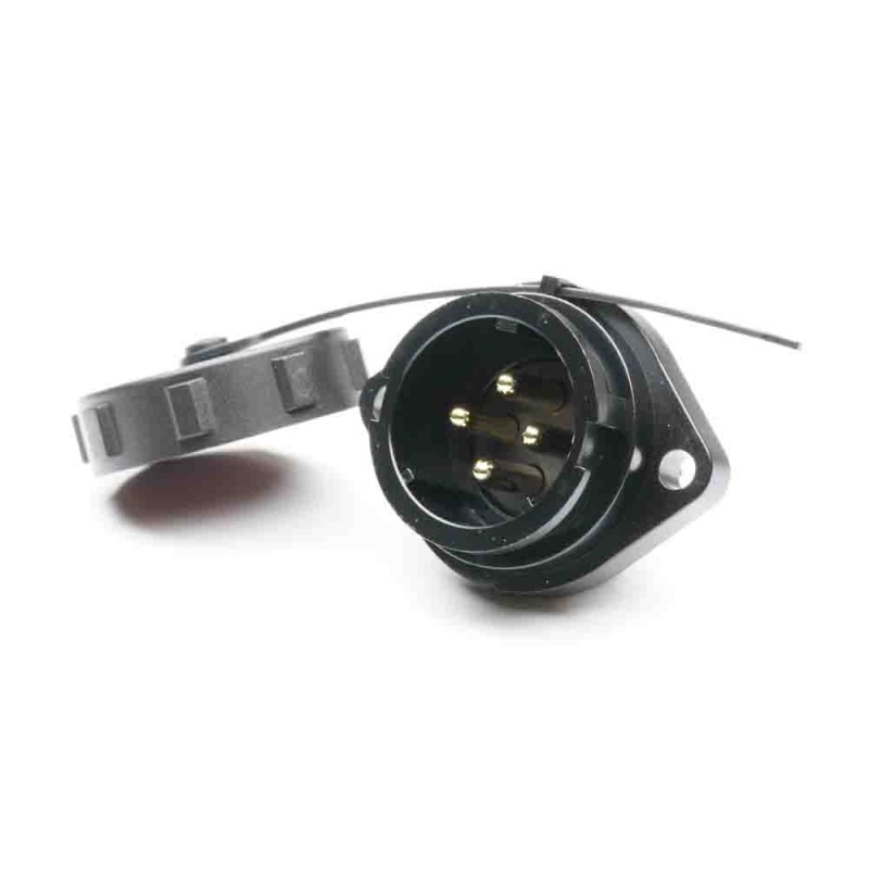 1 pcs - RS PRO Circular Connector, 4 Contacts, Flange Mount, Plug, Male, IP67
