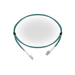 1 pcs - Amphenol Industrial LC to LC Tight Buffer OM3 Multi Mode OM3 Fibre Optic Cable, 3mm, Light Blue, 5m