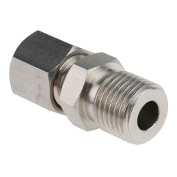 1 pcs - RS PRO Thermocouple Compression Fitting for Use with Thermocouple, 1/4 BSPP, 6mm Probe, RoHS Compliant Standard