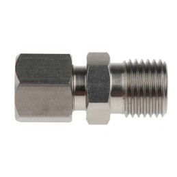 1 pcs - RS PRO Thermocouple Compression Fitting for Use with Thermocouple, 1/4 BSPP, 6mm Probe, RoHS Compliant Standard
