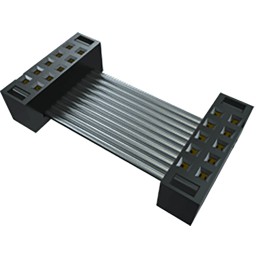 1 pcs - Samtec TCSD Series Flat IDC Socket Cable Assembly, 2mm Pitch, 50.8mm Length, Tiger Eye IDC to Tiger Eye IDC