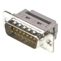 1 pcs - HARTING D-Sub Standard 15 Way Right Angle Cable Mount D-sub Connector Plug, 2.77mm Pitch