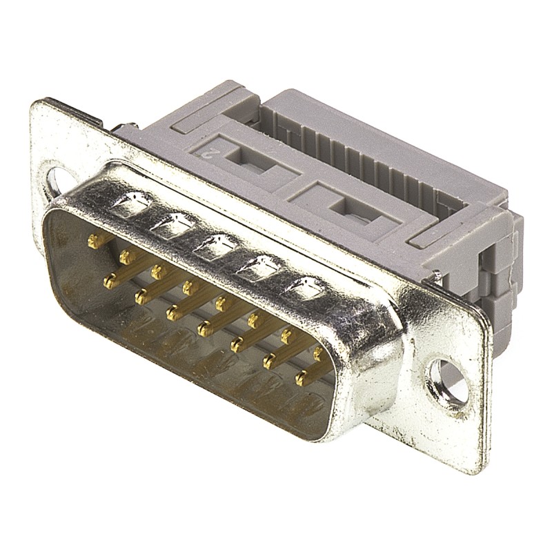 1 pcs - HARTING D-Sub Standard 15 Way Right Angle Cable Mount D-sub Connector Plug, 2.77mm Pitch