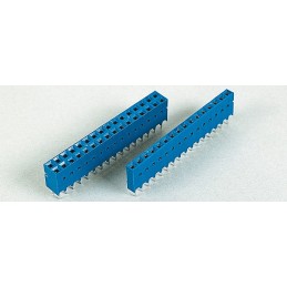 5 pcs - Amphenol Communications Solutions Dubox Series Straight Through Hole Mount PCB Socket, 18-Contact, 1-Row, 2.54mm Pitch,