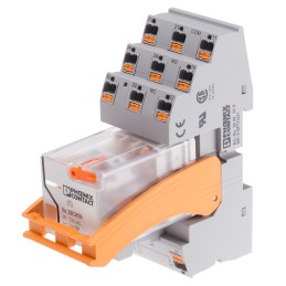 1 pcs - Phoenix Contact RIF Series Interface Relay, DIN Rail Mount, 230V ac Coil, 3PDT, 3-Pole