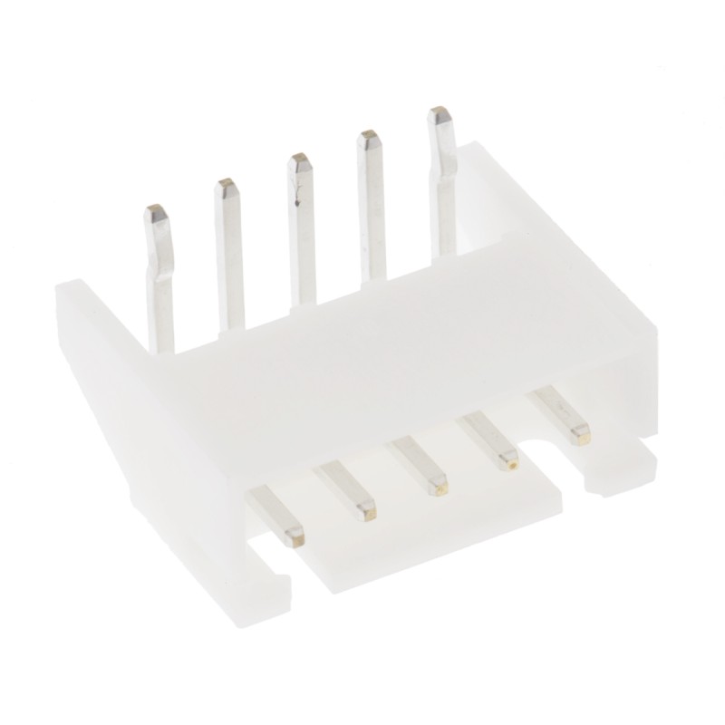 5 pcs - JST XH Series Right Angle Through Hole PCB Header, 5 Contact(s), 2.5mm Pitch, 1 Row(s), Shrouded