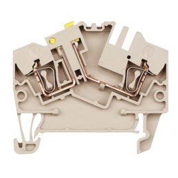 5 pcs - Weidmüller Z Series Dark Beige Disconnect Terminal Block, 2.5mm², Single-Level, Clamp Termination