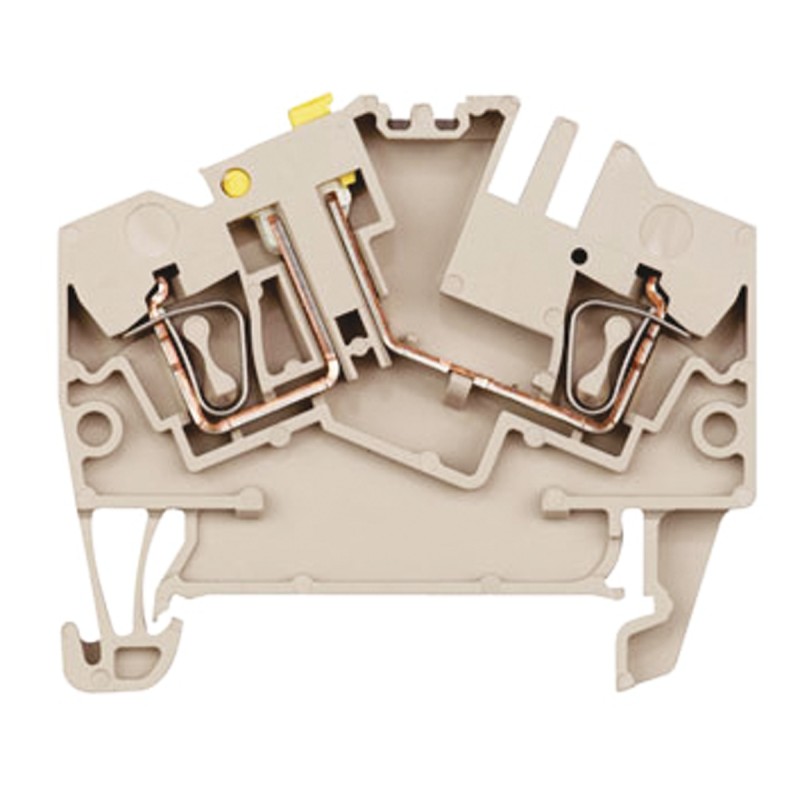 5 pcs - Weidmüller Z Series Dark Beige Disconnect Terminal Block, 2.5mm², Single-Level, Clamp Termination