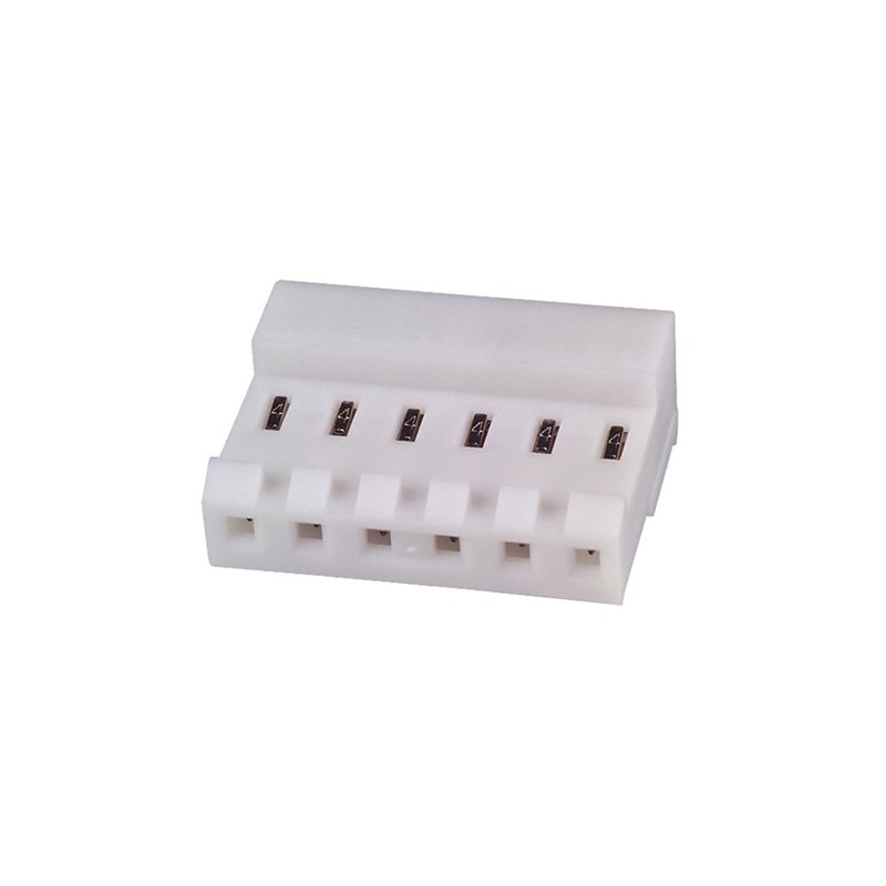 5 pcs - TE Connectivity MTA-156 Series 3.96mm Pitch Right Angle Cable Mount IDC Connector, Socket, 6 Way, 1 Row