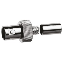 1 pcs - Telegartner, jack Cable Mount BNC Connector, 75Ω, Clamp, Crimp Termination, Straight Body