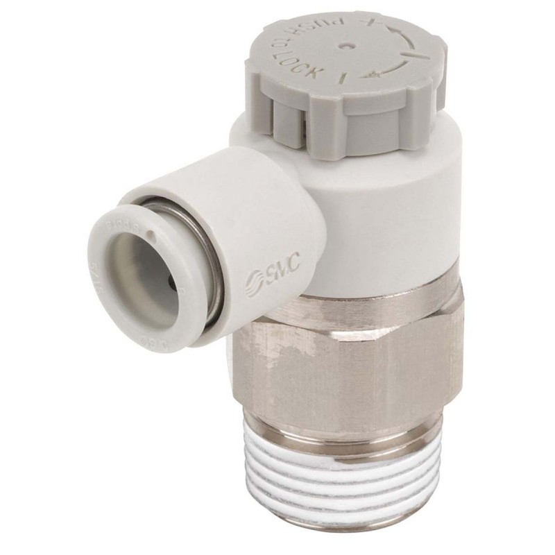 1 pcs - SMC AS Series Threaded Flow Controller, M5 x 0.8 Male Inlet Port x 6mm Tube Outlet Port