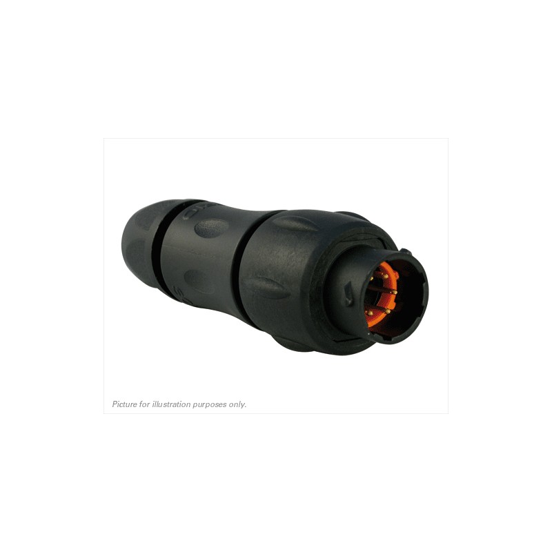 1 pcs - Souriau Circular Connector, 6 Contacts, In-line, Plug, Male, IP68, IP69K, UTS Series