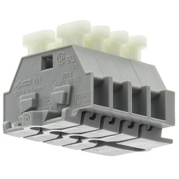 5 pcs - Wago 261 Series Grey Terminal Strip, 1-Level