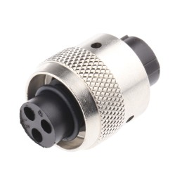1 pcs - Souriau Circular Connector, 3 Contacts, Cable Mount, Socket, Male, IP65, UTG Series