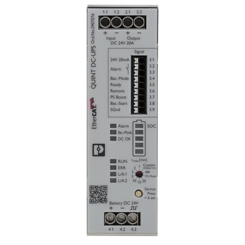 1 pcs - Phoenix Contact 18 - 30V dc Input DIN Rail Uninterruptible Power Supply (720W), QUINT4