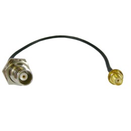 1 pcs - RF Solutions Female TNC to Female SMA Coaxial Cable, 200mm, RG174 Coaxial, Terminated