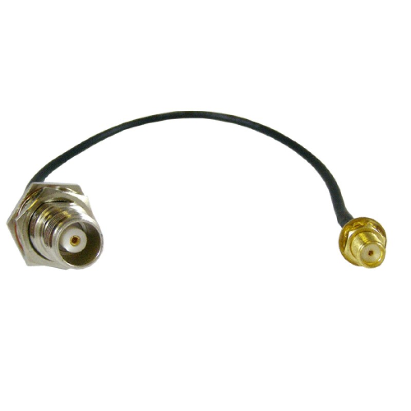 1 pcs - RF Solutions Female TNC to Female SMA Coaxial Cable, 200mm, RG174 Coaxial, Terminated