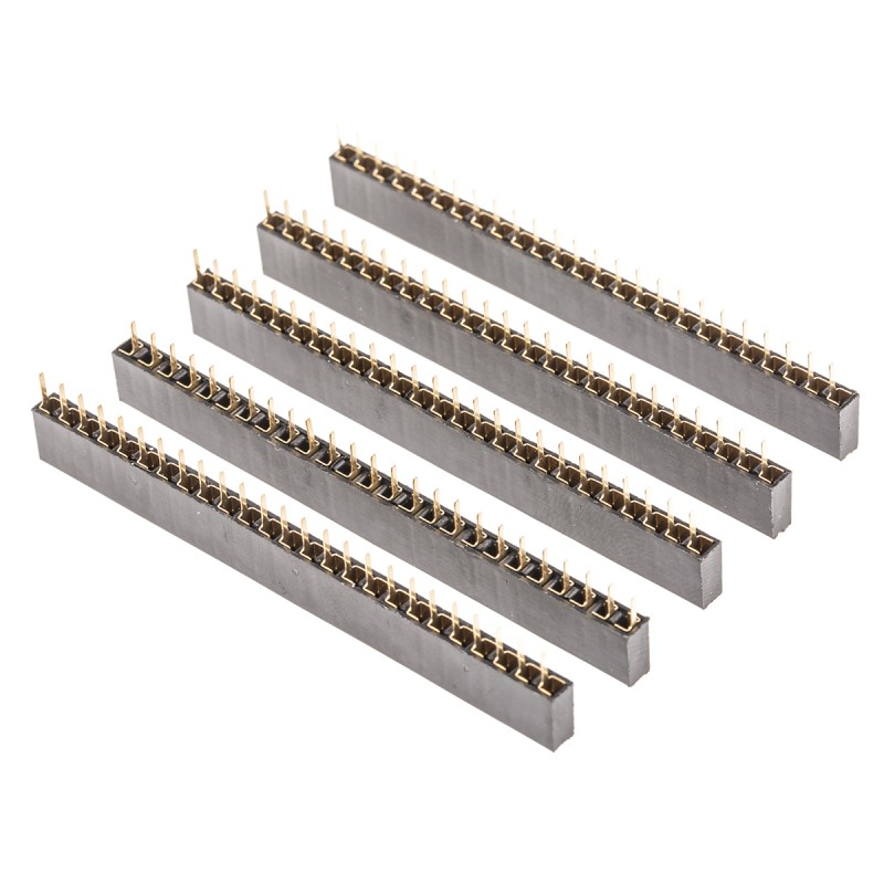 5 pcs - Winslow Straight Through Hole Mount PCB Socket, 25-Contact, 1-Row, 2.54mm Pitch, Solder Termination