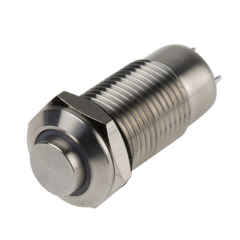 1 pcs - RS PRO Illuminated Push Button Switch, Latching, Panel Mount, 12mm Cutout, SPST, Red LED, 12V ac/dc, IP40