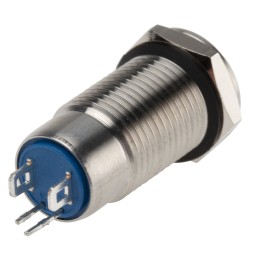 1 pcs - RS PRO Illuminated Push Button Switch, Latching, Panel Mount, 12mm Cutout, SPST, Red LED, 12V ac/dc, IP40