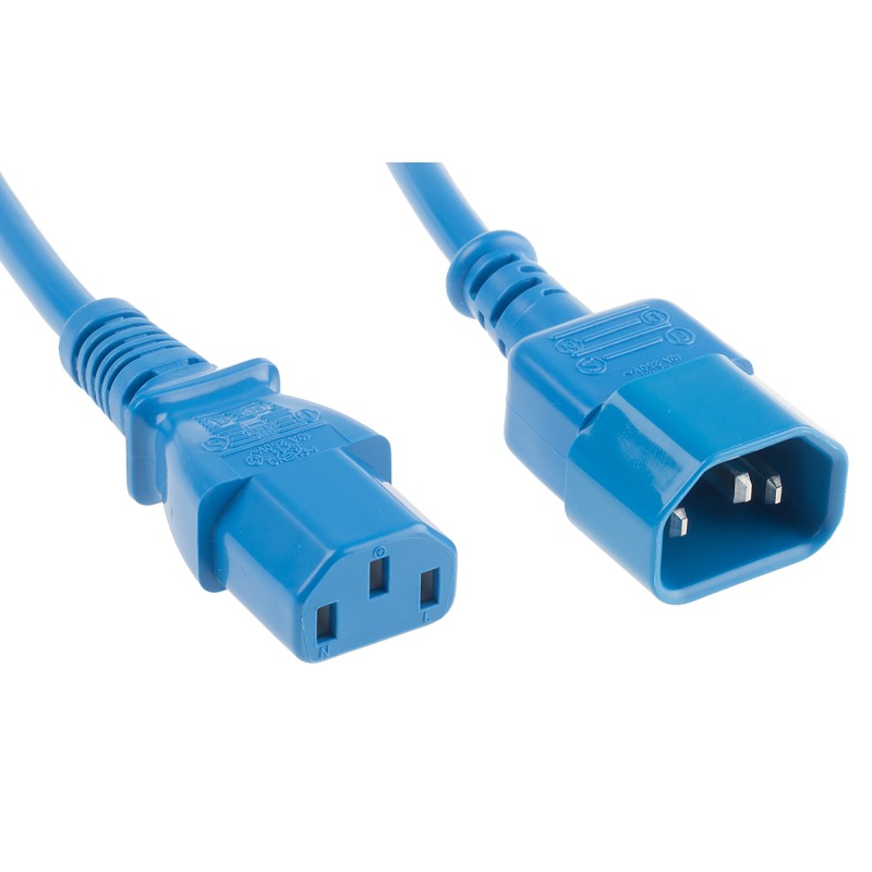 1 pcs - RS PRO IEC C13 Socket to IEC C14 Plug Power Cord, 1.5m