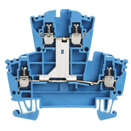 5 pcs - Weidmuller W Series Blue Double Level Terminal Block, 2.5mm², Double-Level, Screw Termination