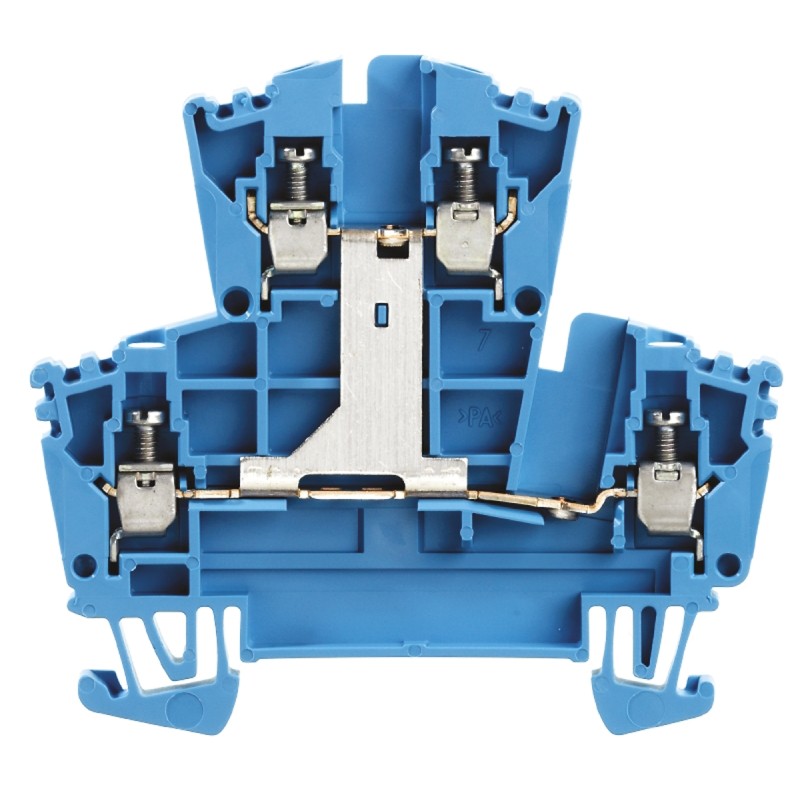 5 pcs - Weidmuller W Series Blue Double Level Terminal Block, 2.5mm², Double-Level, Screw Termination