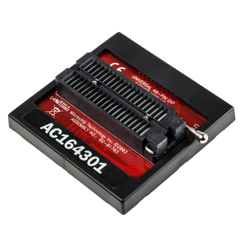 1 pcs - Microchip AC164301, Chip Programming Adapter 18L/28L/40L DIP Socket Module for MPLAB PM3