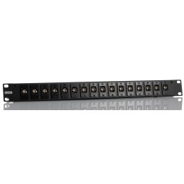 1 pcs - BNC 16 Port Loaded Rack Patch Panel, 1U Rack Height