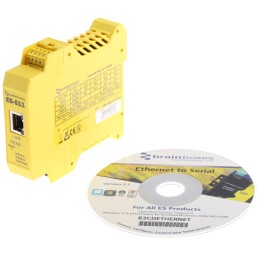 1 pcs - Brainboxes Serial Device Server, 1 Ethernet Port, 1 Serial Port, RS232, RS422, RS485 Interface, 1Mbit/s Baud Rate