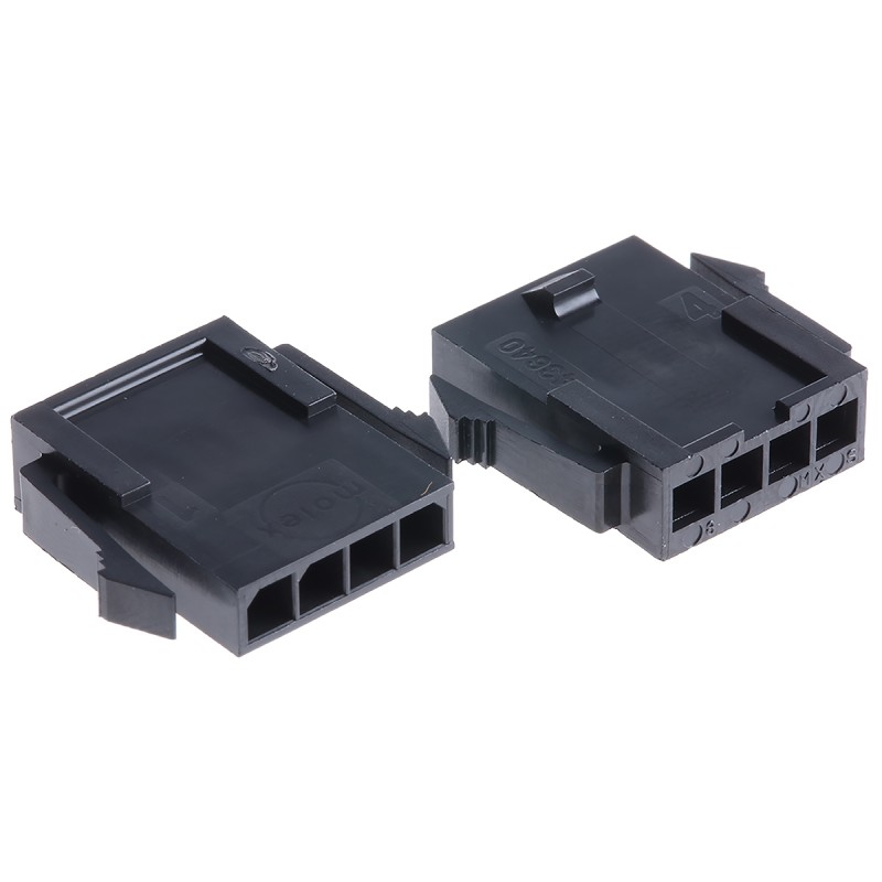 5 pcs - Molex, 43640 Male Connector Housing, 3mm Pitch, 4 Way, 1 Row