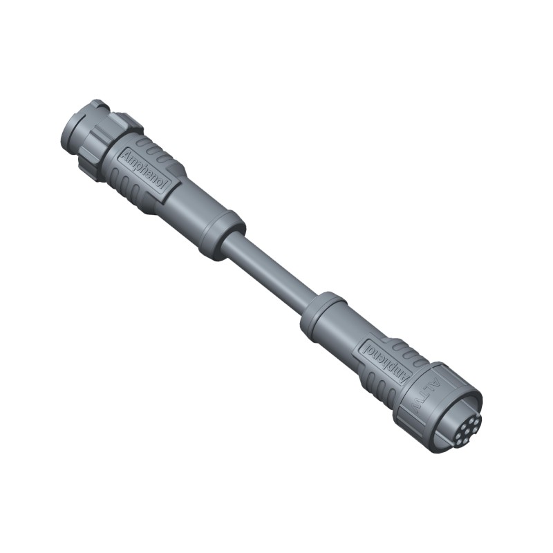 1 pcs - Amphenol Male X-Lok A Size to Male RJ45 Ethernet Cable, 1m