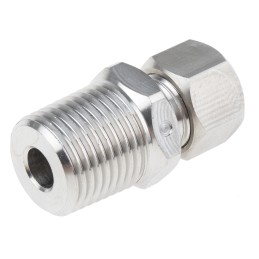 1 pcs - RS PRO In-Line Thermocouple Compression Fitting for Use with Thermocouple, 1/2 NPT, 8mm Probe, RoHS Compliant Standard