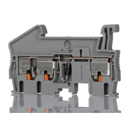 5 pcs - Phoenix Contact PT 2.5-TWIN-DIO/R-L Series Grey Feed Through Terminal Block, 0.14 - 4mm², Single-Level, Push In