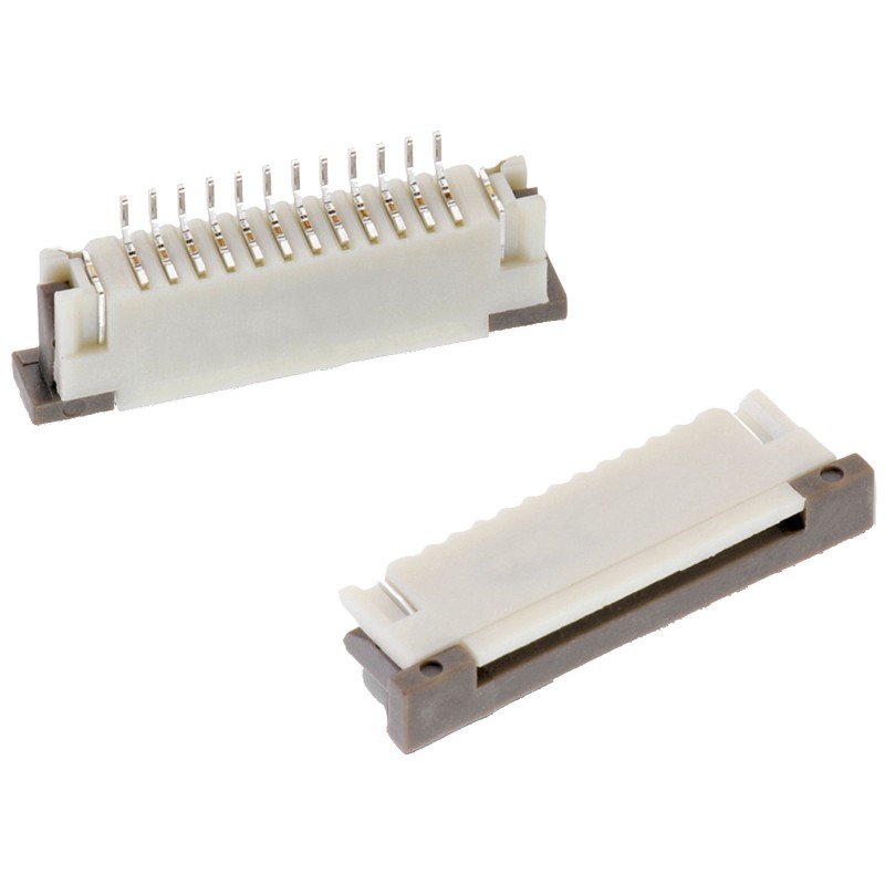 10 pcs - Wurth Elektronik, WR-FPC, 686 1mm Pitch 15 Way Horizontal Male FPC Connector, ZIF Top Contact