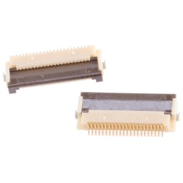 5 pcs - Hirose, FH12 0.5mm Pitch 22 Way Right Angle Female FPC Connector, ZIF Bottom Contact