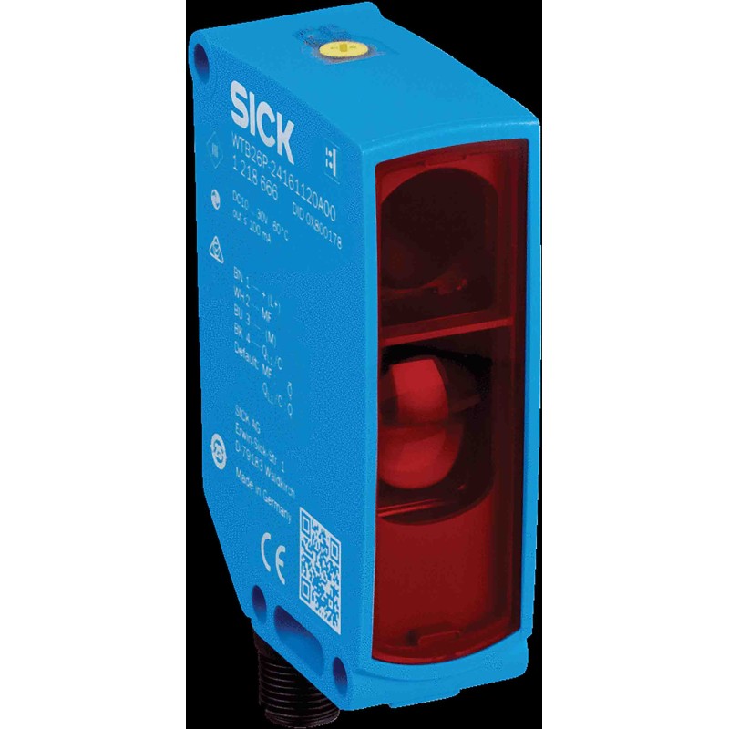 1 pcs - Sick Background Suppression Photoelectric Sensor, Block Sensor, 2 m Detection Range