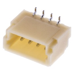 50 pcs - JST SH Series Straight Surface Mount PCB Header, 4 Contact(s), 1.0mm Pitch, 1 Row(s), Shrouded
