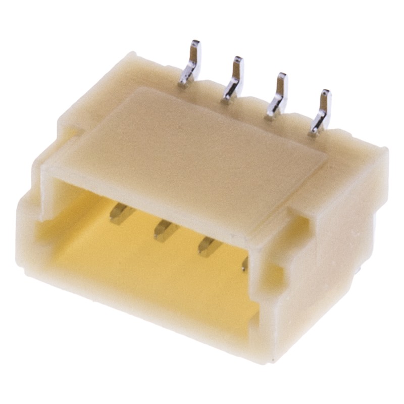 50 pcs - JST SH Series Straight Surface Mount PCB Header, 4 Contact(s), 1.0mm Pitch, 1 Row(s), Shrouded