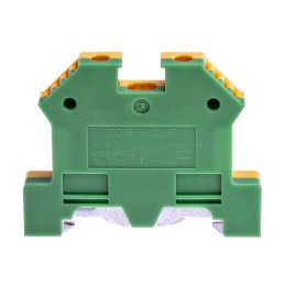 5 pcs - RS PRO 2-Way Top Hat Earth Terminal Block, 4mm², 22 - 11 AWG Wire, Screw Down, Nylon Housing