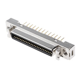 1 pcs - 3M, 102 Female 50 Pin Straight Through Hole PCB Socket 1.27mm Pitch, Solder, Quick Latch