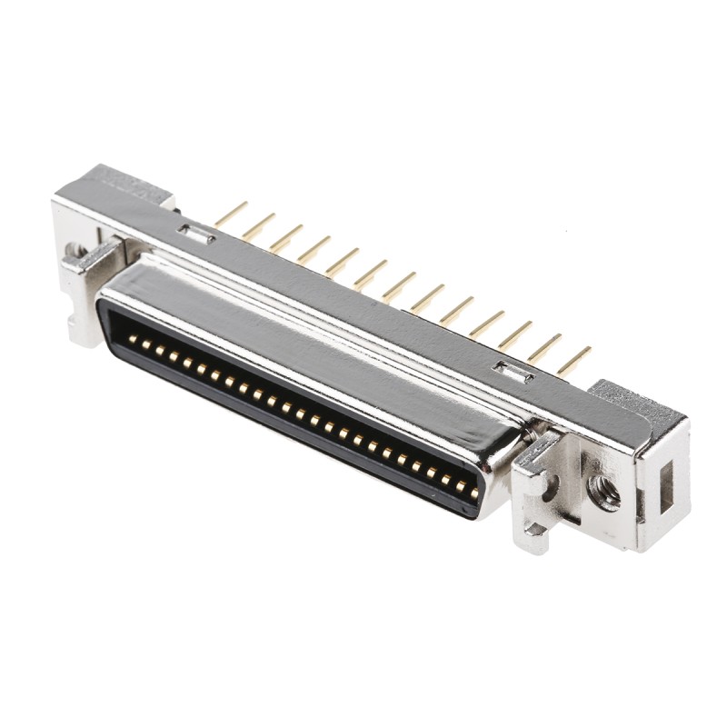 1 pcs - 3M, 102 Female 50 Pin Straight Through Hole PCB Socket 1.27mm Pitch, Solder, Quick Latch