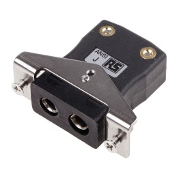 1 pcs - RS PRO Panel Mount Thermocouple Connector for Use with Type J Thermocouple, Standard Size, ANSI Standard