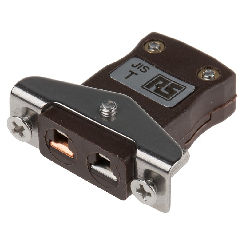 1 pcs - RS PRO Panel Mount Thermocouple Connector for Use with Type T Thermocouple, Miniature Size, JIS Standard