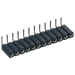 5 pcs - 4 Way Preci-Dip Right Angle Through Hole 2.54mm SIL Socket, Solder, 3A 100 V ac, 150 V dc