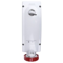 1 pcs - Scame Switchable IP67 Industrial Interlock Socket 3PN+E, Earthing Position 6h, 63A, 415 V