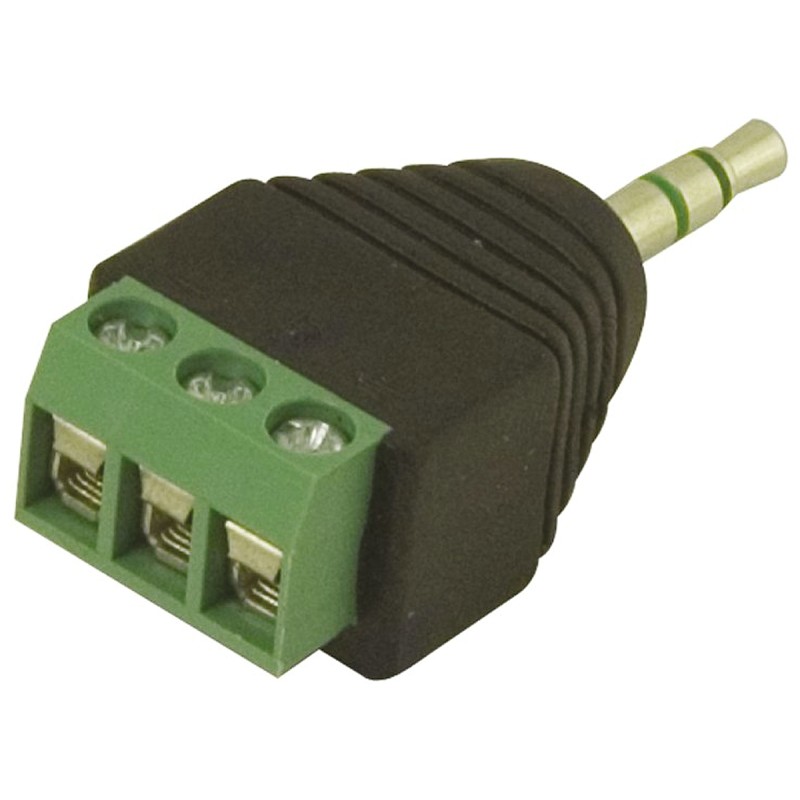 5 pcs - RS PRO Jack Connector 3.5 mm Cable Mount Stereo Plug, 3Pole