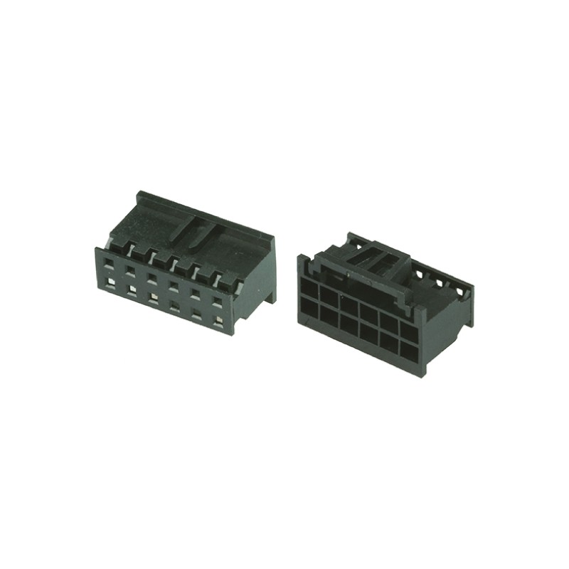 5 pcs - Amphenol Communications Solutions, Minitek Pwr Female Connector Housing, 2mm Pitch, 6 Way, 2 Row