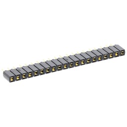 1 pcs - Samtec SSA Series Straight Through Hole Mount PCB Socket, 20-Contact, 1-Row, 2.54mm Pitch, Solder Termination
