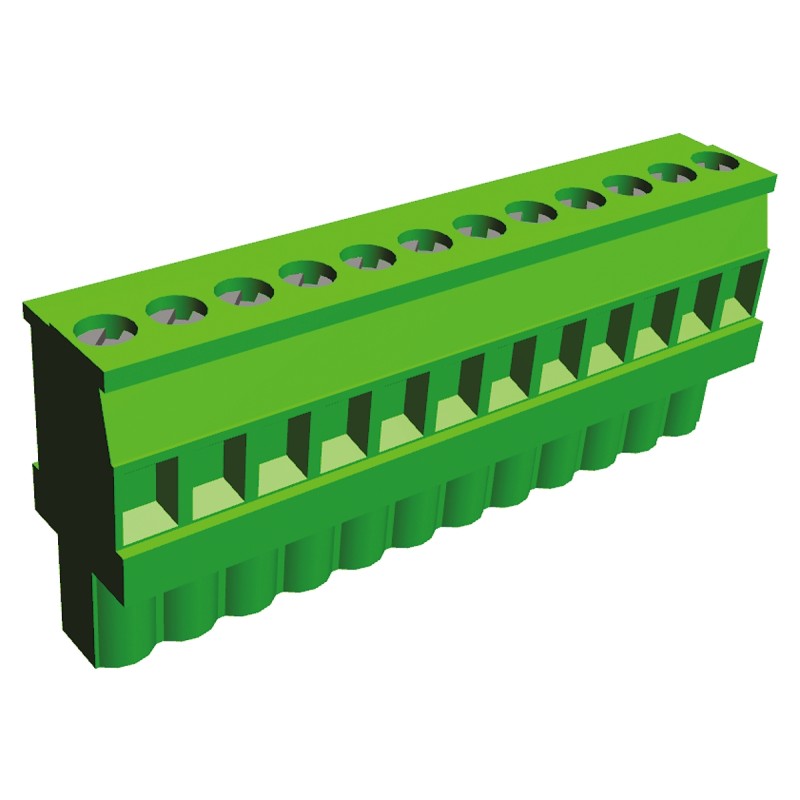 1 pcs - TE Connectivity 5.08mm Pitch 12 Way Pluggable Terminal Block, Plug, Panel Mount, Solder Termination